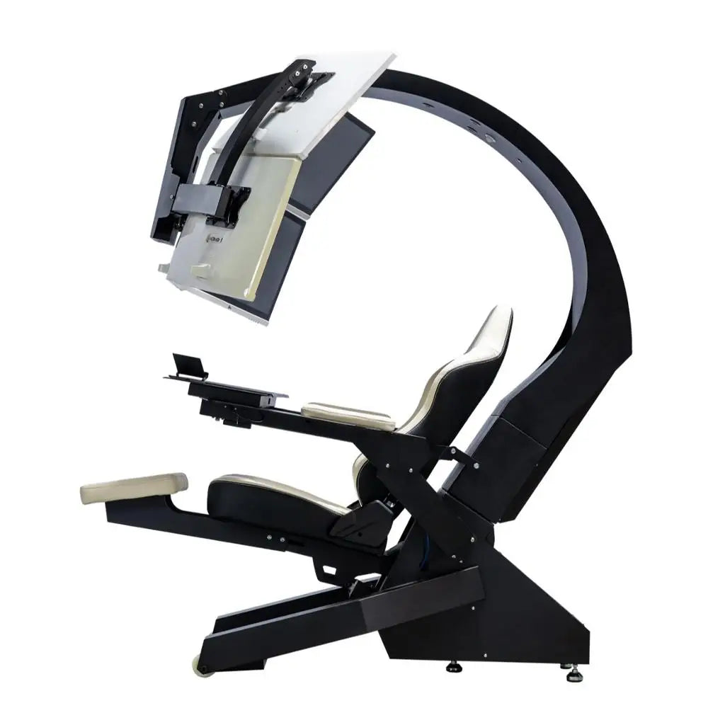 IW320 Hot Selling Zero Gravity Recline PC Chair With Massage Function As Altwork Support Upto 5 Monitors Ease Comfy Cockpit